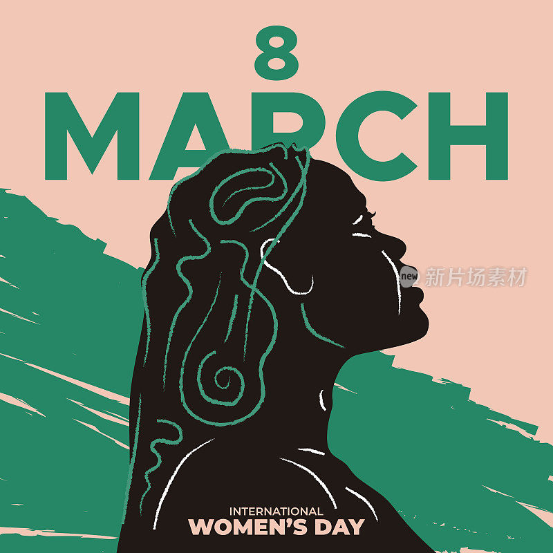 国际妇女节社交媒体帖子设计- 3月8日插图